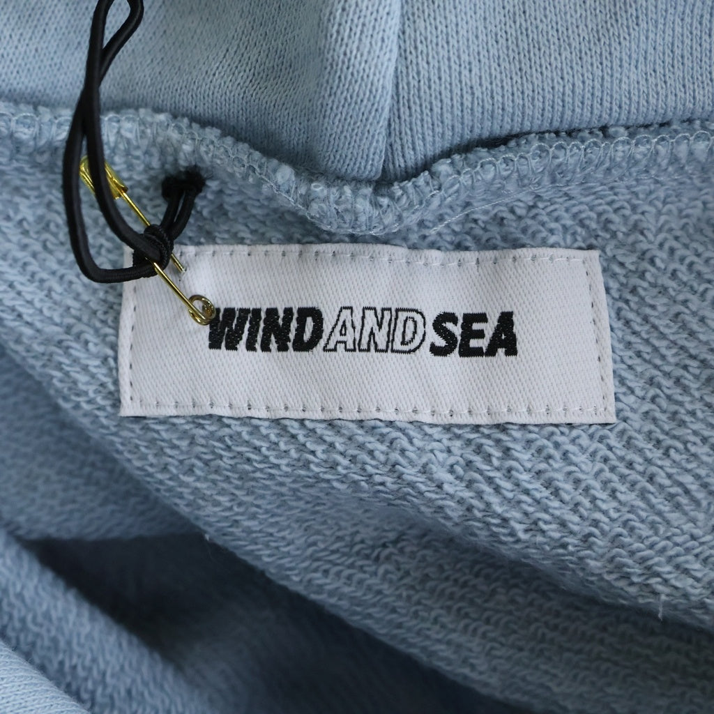 WIND AND SEA(ウィンダンシー) ×DENIM PROJECT デニムプロジェクト スウェット プルオーバーパーカー ライトブルー WDS-DENIM-01