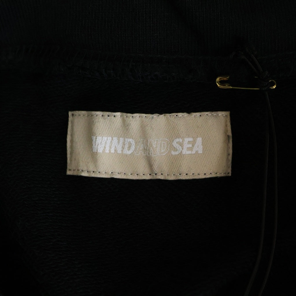 WIND AND SEA(ウィンダンシー) 21AW ロゴプリントクルーネックスウェットトレーナー ブラック WDS-10TH-CS-04