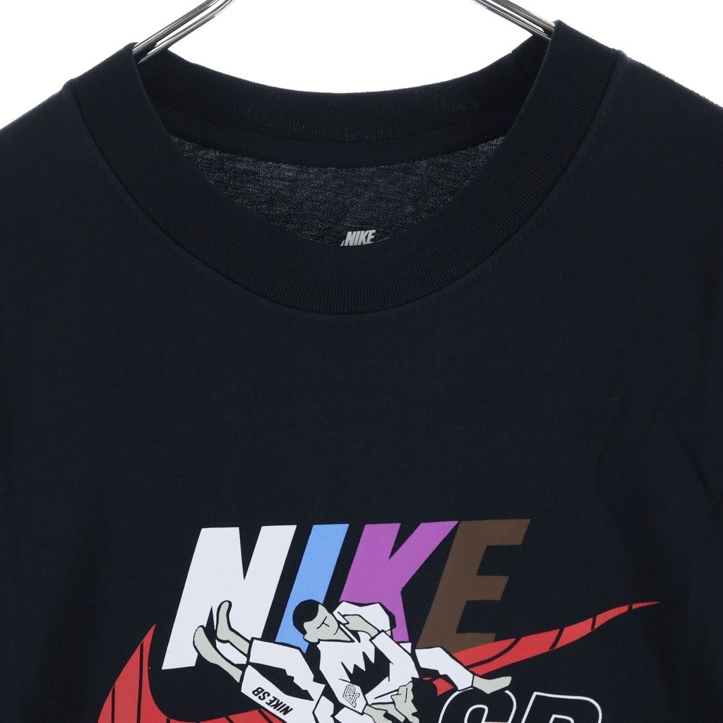 NIKE SB(ナイキエスビー) Albino&Preto NK SB TEE アルビノ&プレト ロゴプリントクルーネック 半袖Tシャツカットソー ブラック FJ1152-010