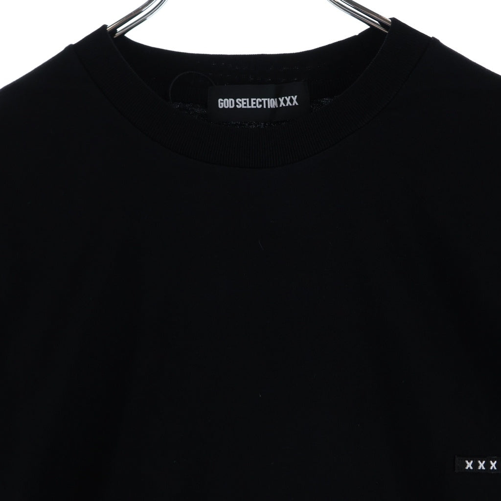 GOD SELECTION XXX(ゴッドセレクショントリプルエックス) 23SS ×FRAGMENT DESIGN フラグメントデザイン ロゴプリントクルーネック半袖Tシャツカットソー ブラック GX-S23-FST-02