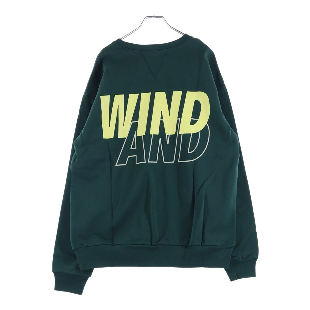 WIND AND SEA(ウィンダンシー) 23AW ロゴプリント クルーネック スウェット トレーナー グリーン WDS-O-SEA-23-Q2-CS-01