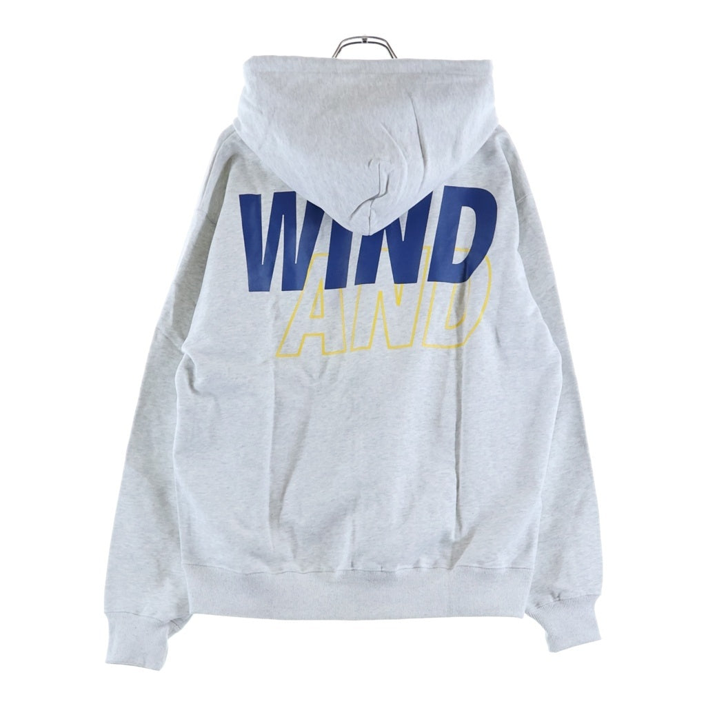 WIND AND SEA(ウィンダンシー) ロゴプリントスウェット プルオーバーパーカー グレー ASH.H-HAVY