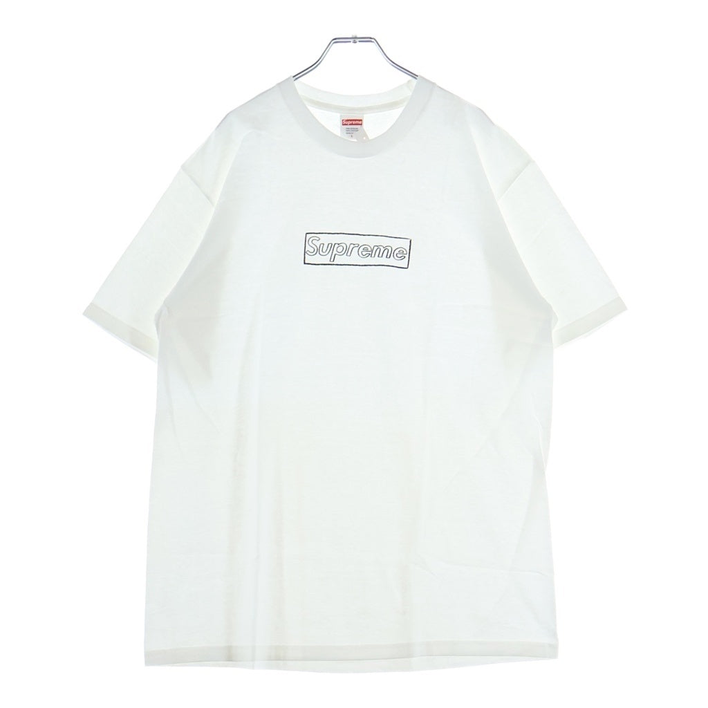 SUPREME(シュプリーム) 21SS ×KAWS Chalk Logo Tee カウズ チョーク ボックスロゴ クルーネック 半袖 Tシャツ カットソー ホワイト