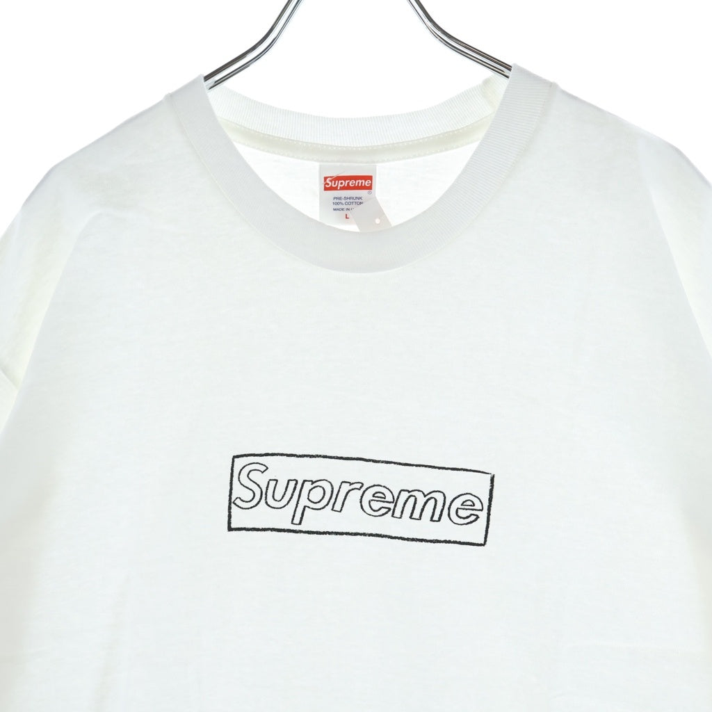 SUPREME(シュプリーム) 21SS ×KAWS Chalk Logo Tee カウズ チョーク ボックスロゴ クルーネック 半袖 Tシャツ カットソー ホワイト