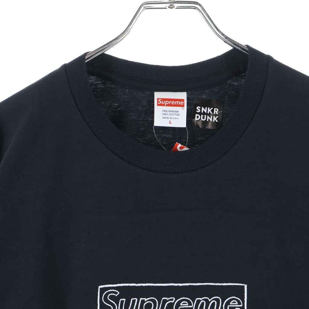 SUPREME(シュプリーム) 21SS ×KAWS Chalk Logo Tee カウズ チョーク ボックスロゴ クルーネック 半袖 Tシャツ カットソー ブラック
