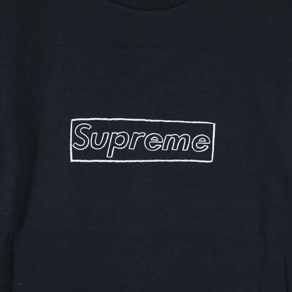 SUPREME(シュプリーム) 21SS ×KAWS Chalk Logo Tee カウズ チョーク ボックスロゴ クルーネック 半袖 Tシャツ カットソー ブラック