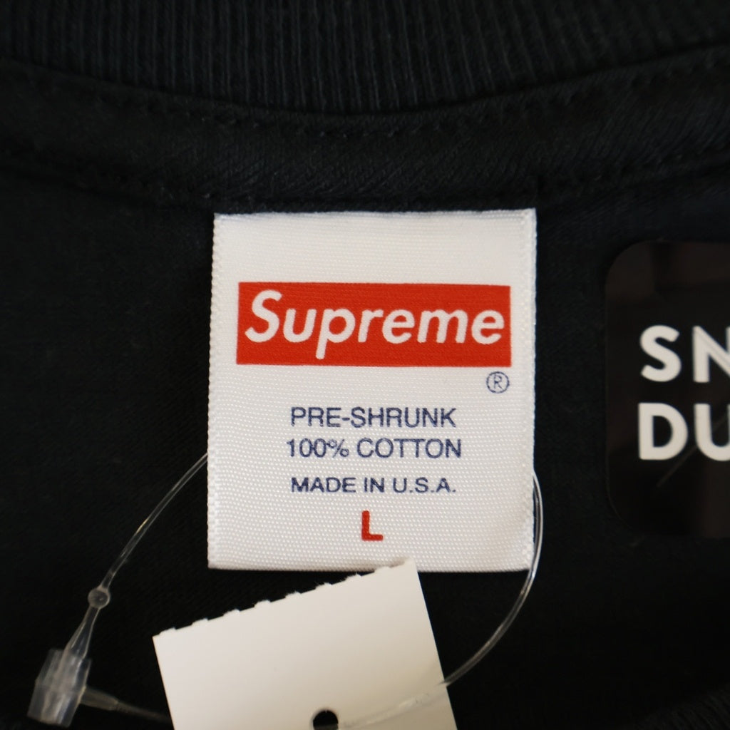 SUPREME(シュプリーム) 21SS ×KAWS Chalk Logo Tee カウズ チョーク ボックスロゴ クルーネック 半袖 Tシャツ カットソー ブラック