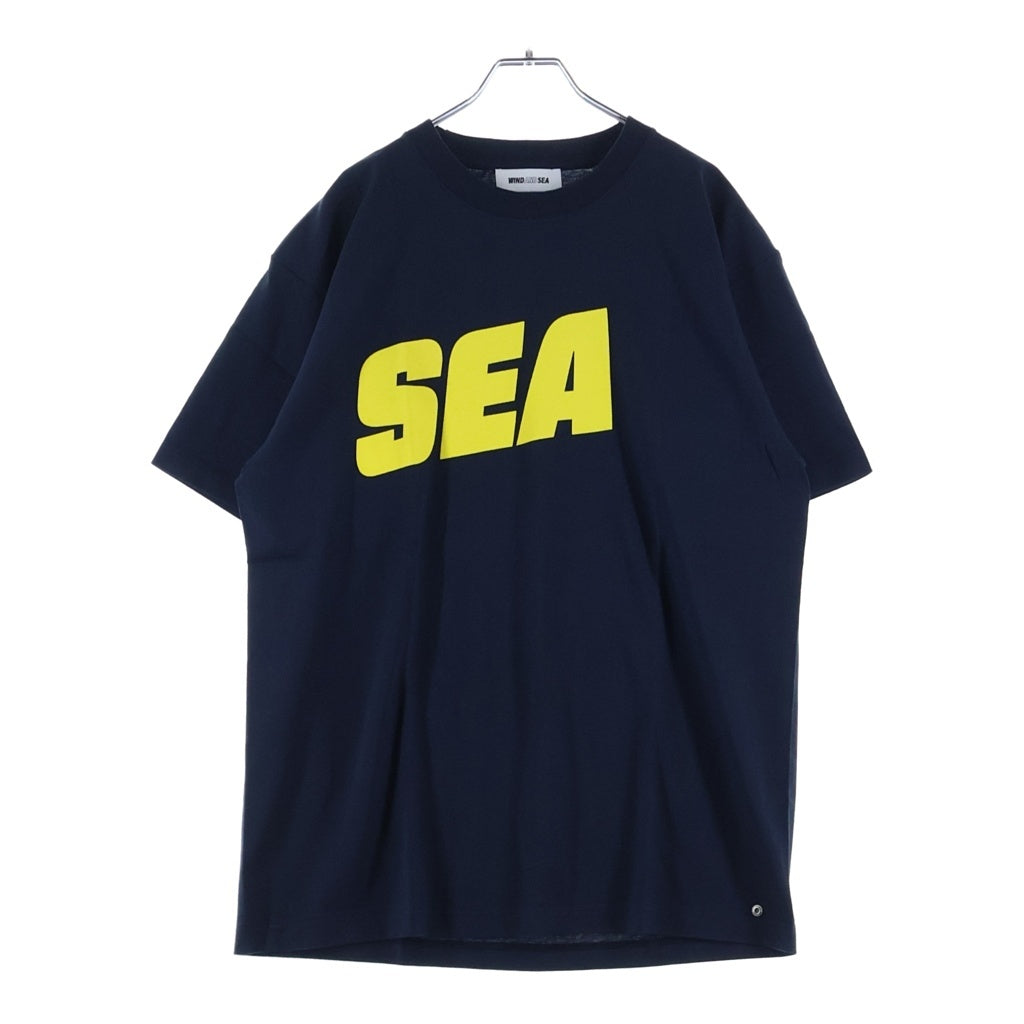 WIND AND SEA(ウィンダンシー) ×SNKR DUNK スニーカー ダンク プリント半袖Tシャツカットソー ネイビー WDS-SNKR-01