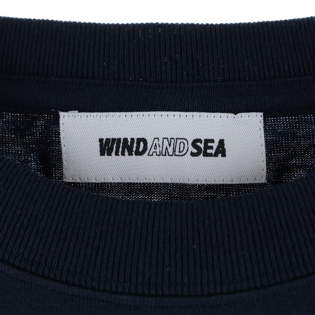WIND AND SEA(ウィンダンシー) ×SNKR DUNK スニーカー ダンク プリント半袖Tシャツカットソー ネイビー WDS-SNKR-01