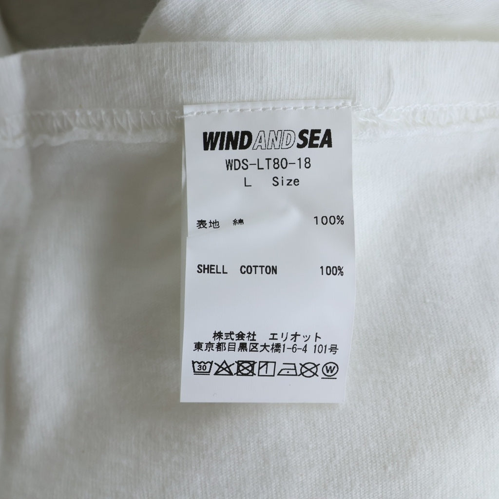 WIND AND SEA(ウィンダンシー) パフプリントクルーネック半袖Tシャツカットソー ホワイト WDS-LT80-18