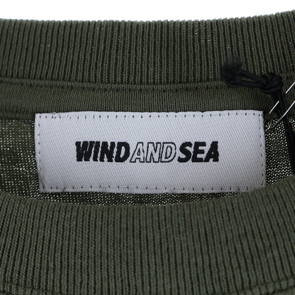 WIND AND SEA(ウィンダンシー) ×SNKR DUNK スニーカー ダンク プリント半袖Tシャツカットソー カーキ WDS-SNKR-03