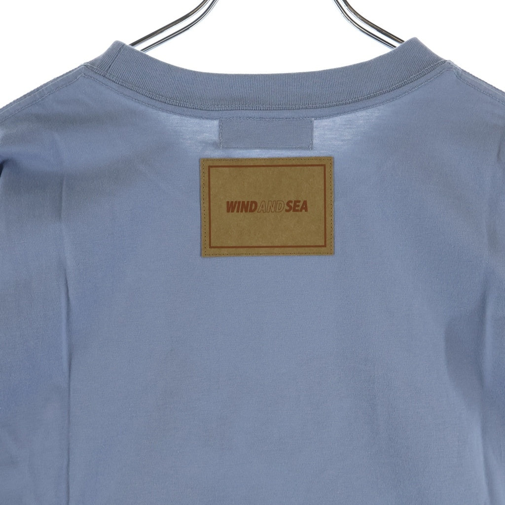 WIND AND SEA(ウィンダンシー) ×DENIM PROJECT デニムプロジェクト クルーネック 長袖Tシャツカットソー ライトブルー WDS-DENIM-02