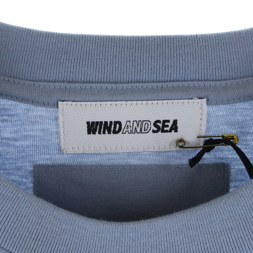 WIND AND SEA(ウィンダンシー) ×DENIM PROJECT デニムプロジェクト クルーネック 長袖Tシャツカットソー ライトブルー WDS-DENIM-02