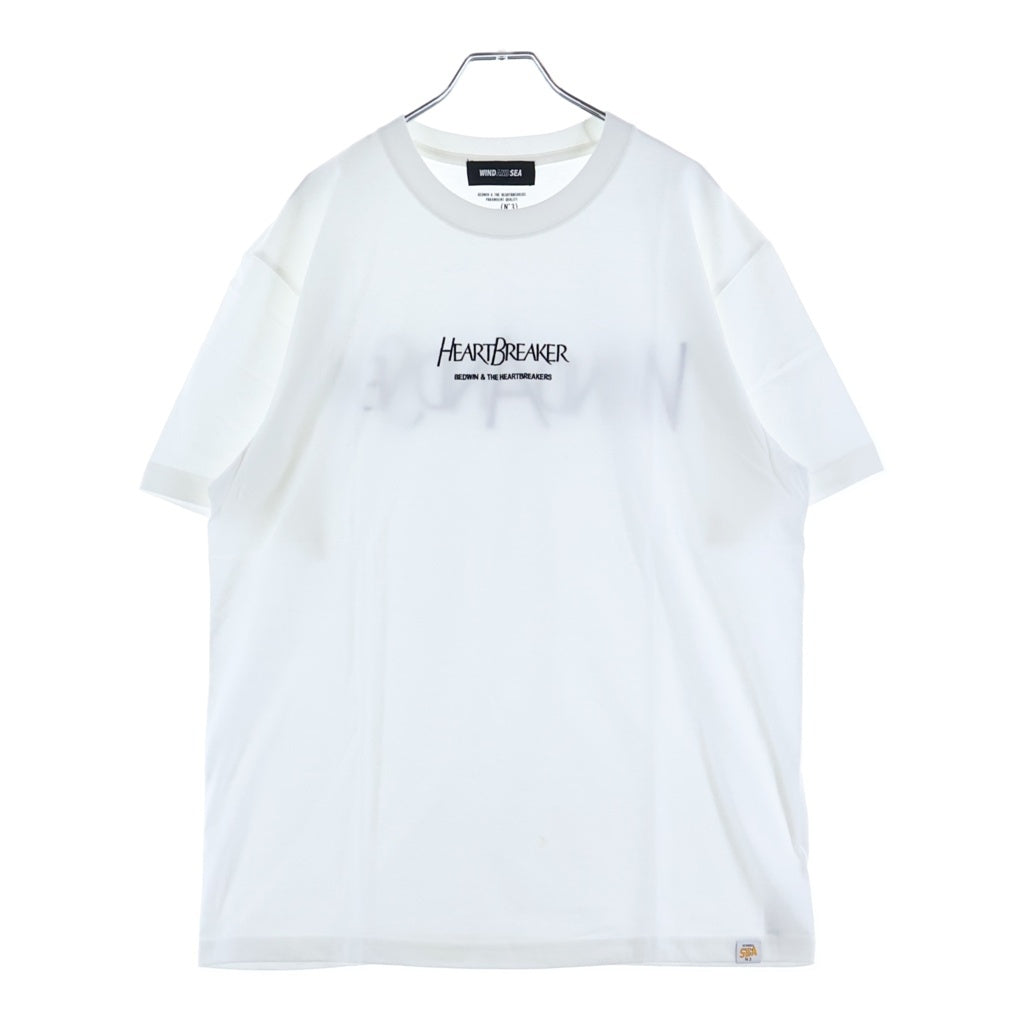 WIND AND SEA(ウィンダンシー) 21SS ×BEDWIN ベッドウィン ロゴ刺繍 クルーネック 半袖Tシャツカットソー ホワイト 21SB-EX2007