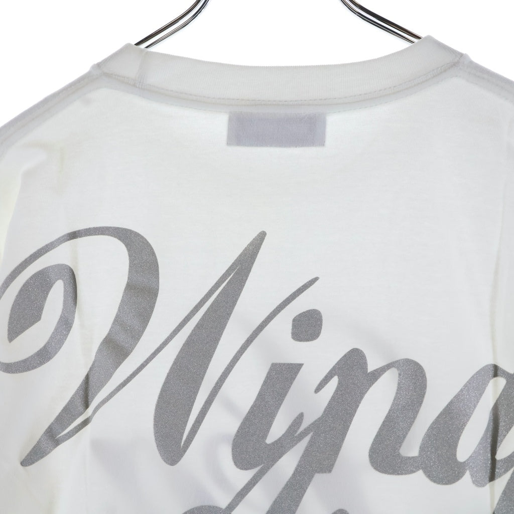 WIND AND SEA(ウィンダンシー) Glitter L/S Tee グリッターロゴ クルーネック ロングスリーブ長袖Tシャツカットソー ホワイト WDS-CS-307