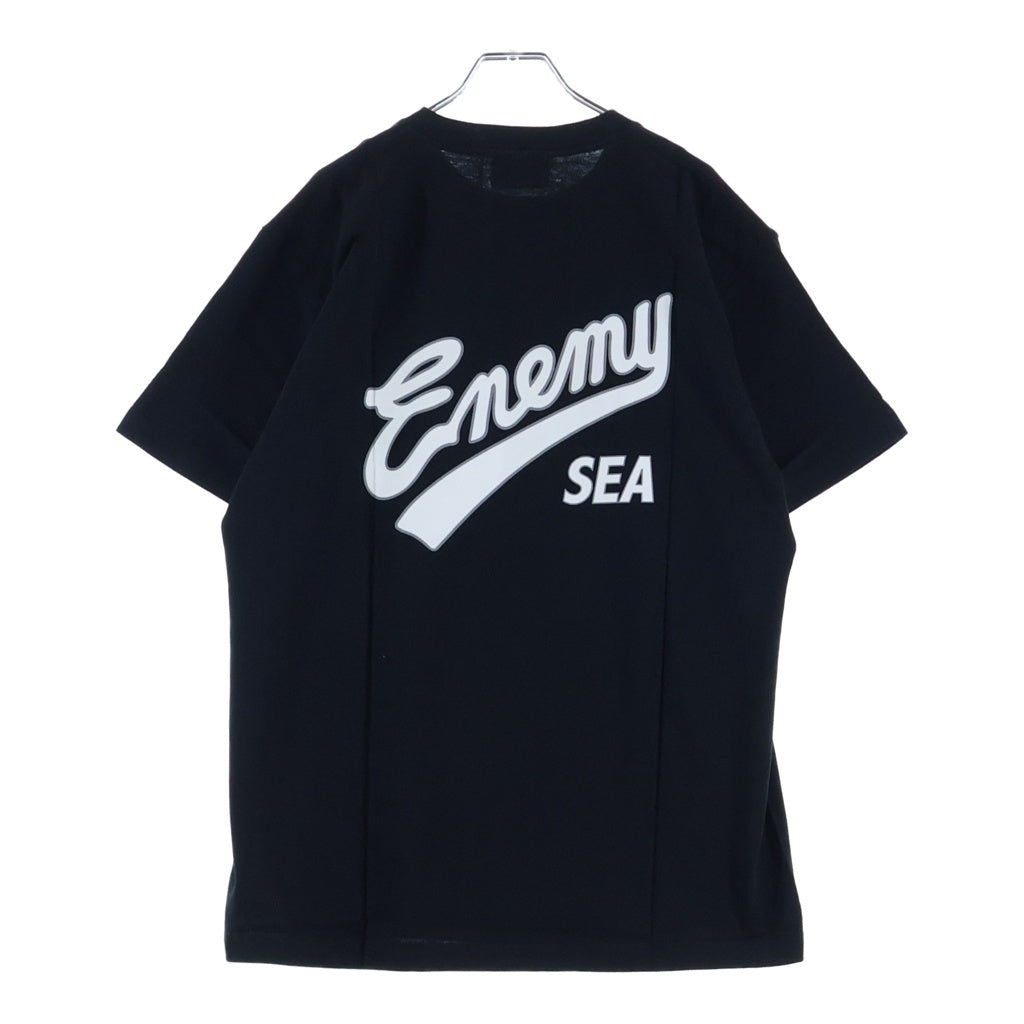 WIND AND SEA(ウィンダンシー) ×Public Enemy S/S Tee パブリック エネミー クルーネック 半袖Tシャツカットソー ブラック WDS-PEFTP-07
