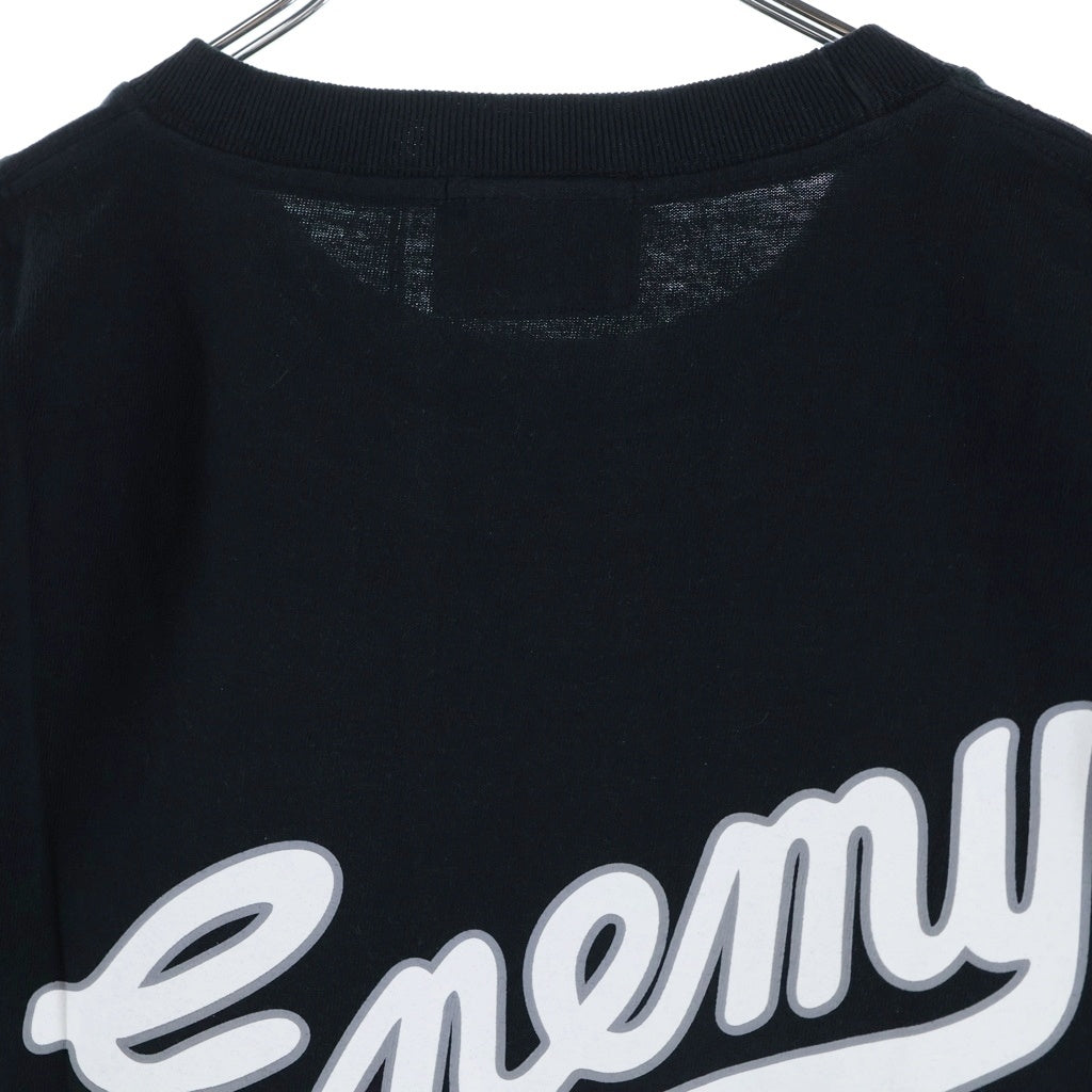WIND AND SEA(ウィンダンシー) ×Public Enemy S/S Tee パブリック エネミー クルーネック 半袖Tシャツカットソー ブラック WDS-PEFTP-07