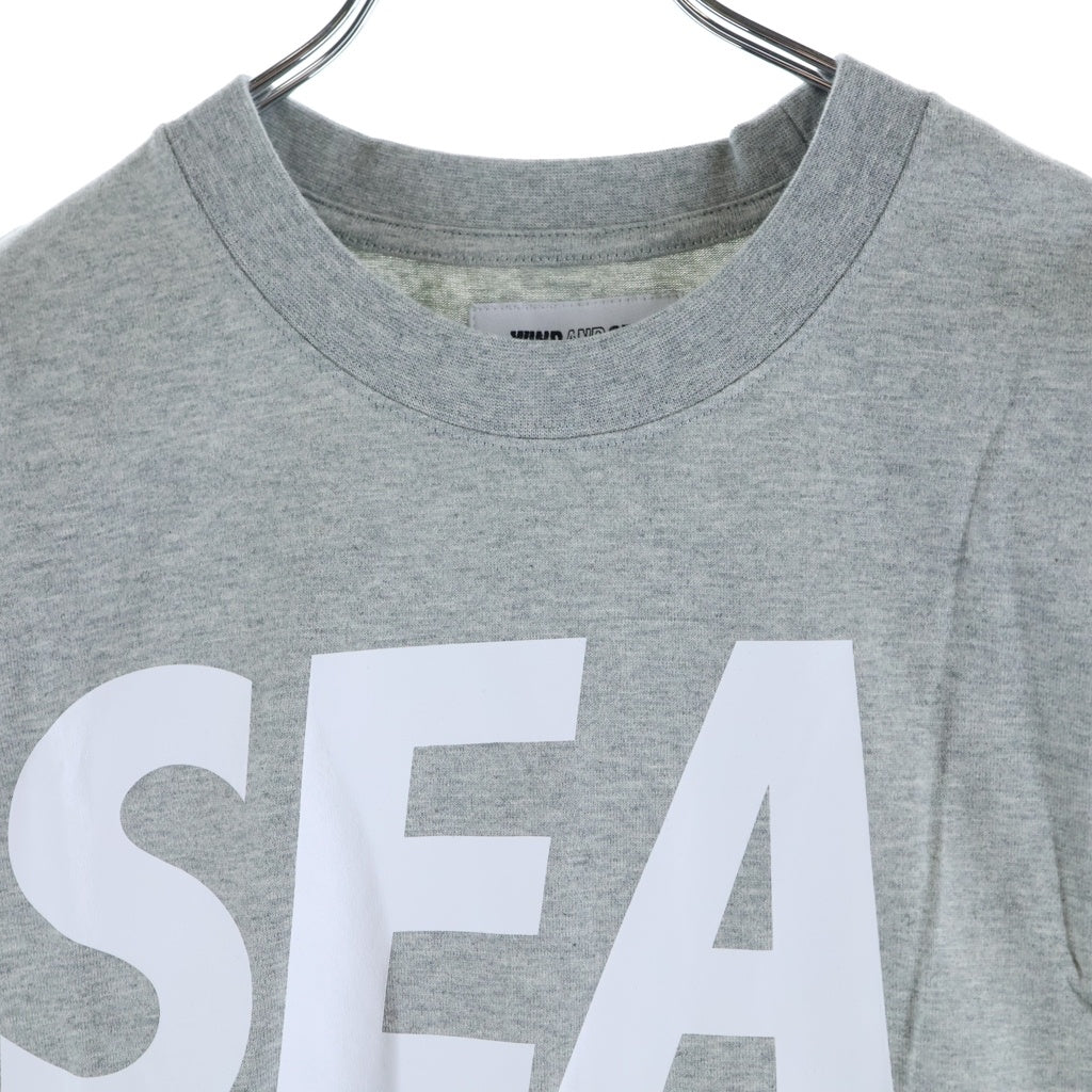 WIND AND SEA(ウィンダンシー) 21SS ロゴプリントクルーネック半袖Tシャツカットソー グレー WDS-SEA-21S-01