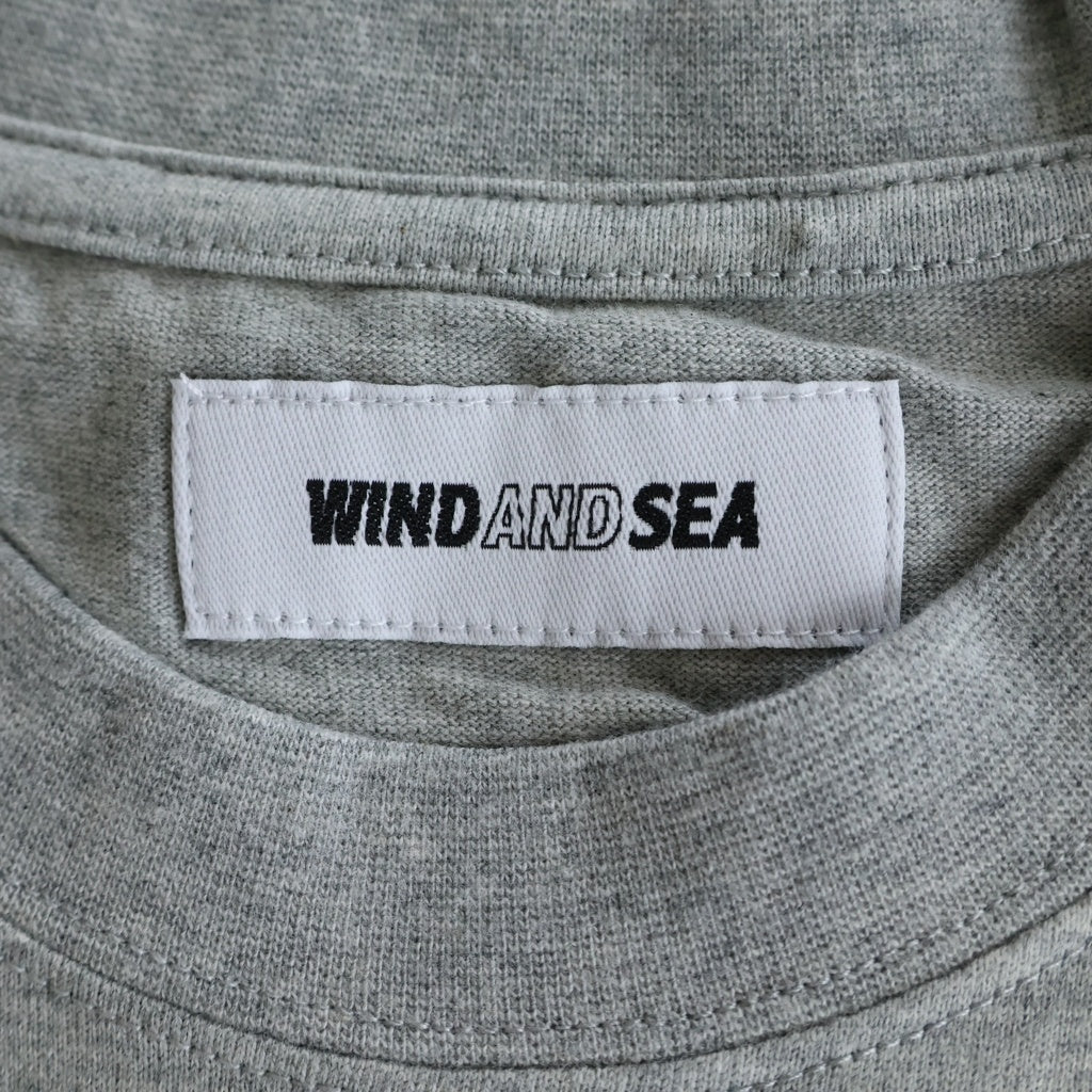 WIND AND SEA(ウィンダンシー) 21SS ロゴプリントクルーネック半袖Tシャツカットソー グレー WDS-SEA-21S-01