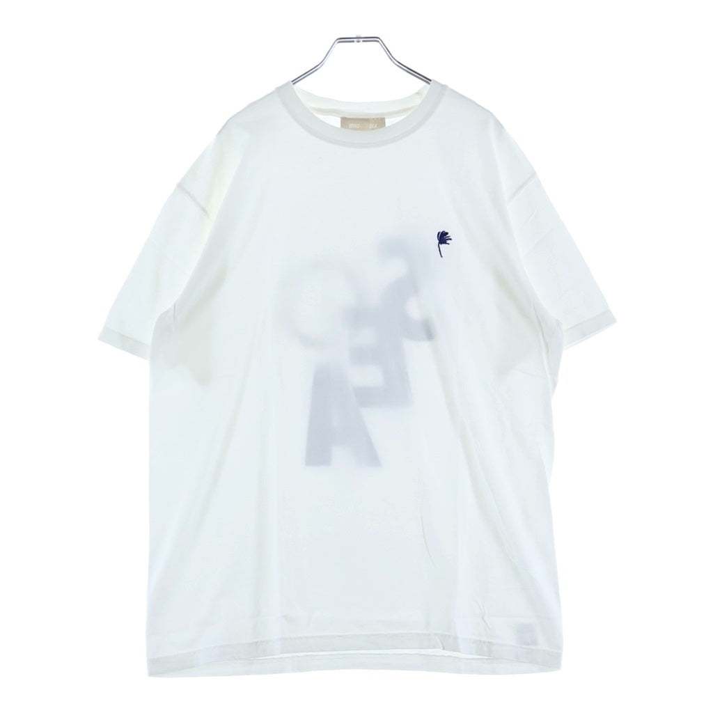 WIND AND SEA(ウィンダンシー) ×SATURDAYS SURF NYC サタデーズサーフ パームツリー 刺繍クルーネック半袖Tシャツカットソー ホワイト WDS-CS-286