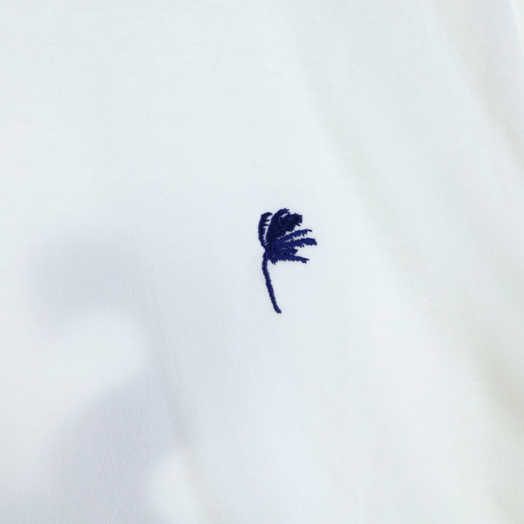 WIND AND SEA(ウィンダンシー) ×SATURDAYS SURF NYC サタデーズサーフ パームツリー 刺繍クルーネック半袖Tシャツカットソー ホワイト WDS-CS-286