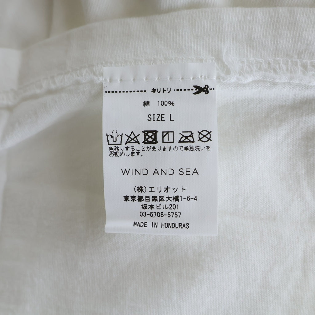 WIND AND SEA(ウィンダンシー) ×SATURDAYS SURF NYC サタデーズサーフ パームツリー 刺繍クルーネック半袖Tシャツカットソー ホワイト WDS-CS-286