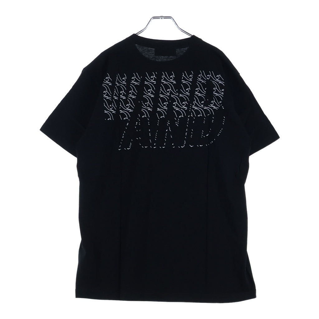 WIND AND SEA(ウィンダンシー) ×JUN MATSUI ジュンマツイ ロゴプリントクルーネック半袖Tシャツカットソー ブラック WDS-JMTS-01