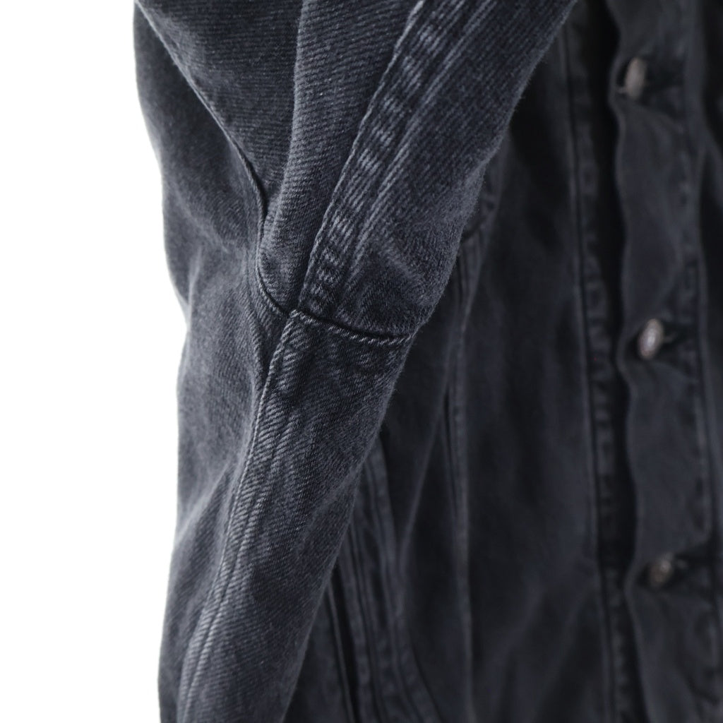 orslow(オアスロー) ORGANIC COTTON FLANNEL CHECK LINING BLACK DENIM JACKET フランネルライナー付き 3rd TYPE デニムジャケット ブラック 01-6105-D61S