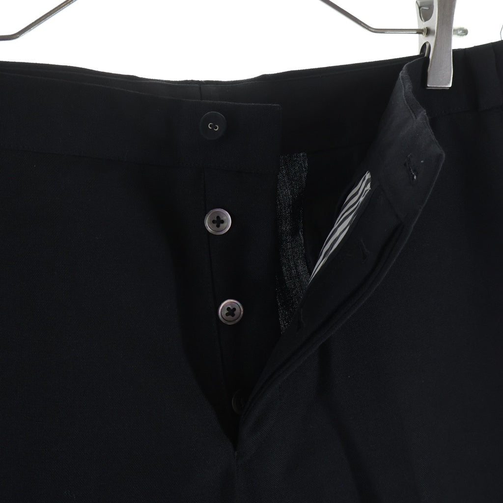 THOM BROWNE(トムブラウン) ウール モヘア センタープレス スラックス トラウザーパンツ ブラック