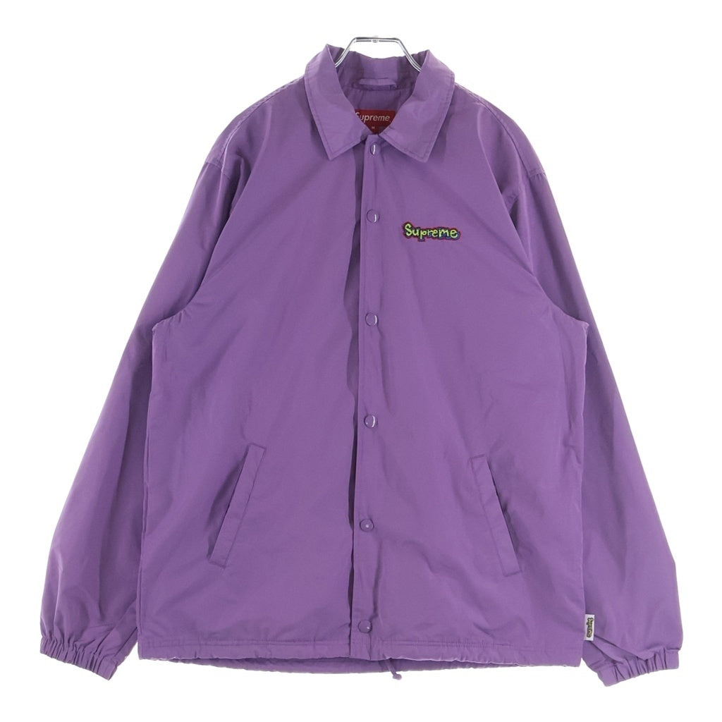 SUPREME(シュプリーム) 19SS GONZ LOGO NYLON COACH JACKET コーチジャケット ロゴ刺繍 パープル