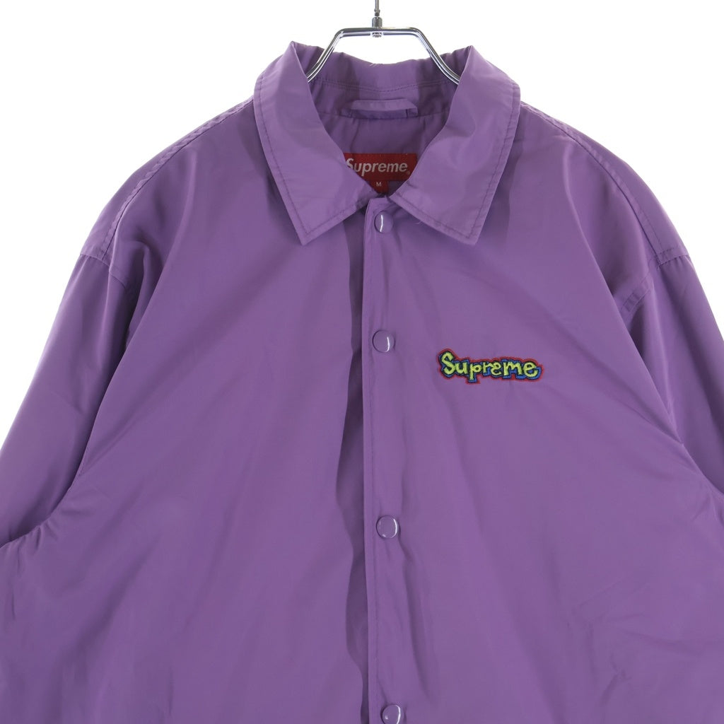 SUPREME(シュプリーム) 19SS GONZ LOGO NYLON COACH JACKET コーチジャケット ロゴ刺繍 パープル