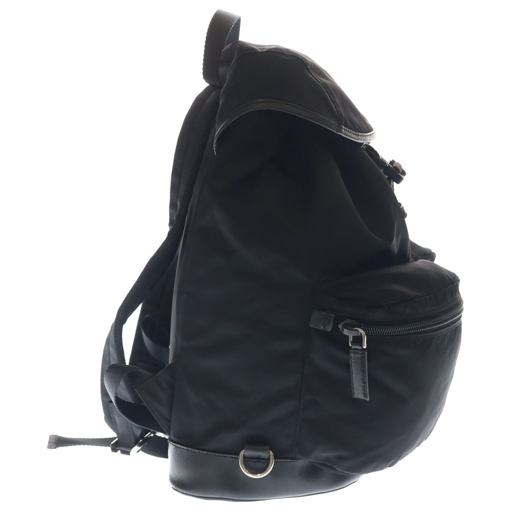 PRADA(プラダ) トライアングルロゴプレート ナイロン リュックサック バックパック ブラック V164 レディース