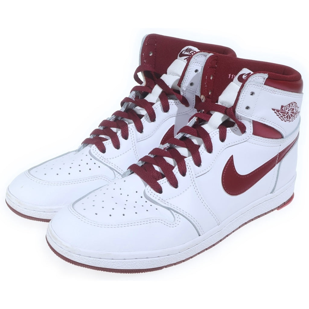 NIKE(ナイキ) AIR JORDAN 1 HIGH '85 METALLIC BURGUNDY BQ4422-161 エアジョーダン1 メタリックバーガンディ ハイカットスニーカー ホワイト/レッド US11.5/29.5cm