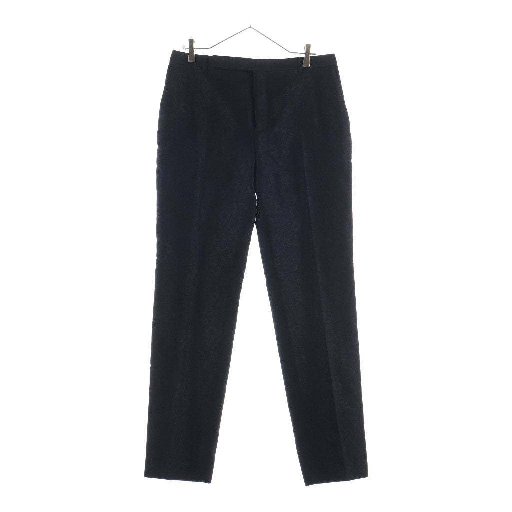 SAINT LAURENT PARIS(サンローランパリ) 20AW フラワージャガード 1Bシングルテーラードジャケット/スラックスロングパンツ ブラック 600331/596927