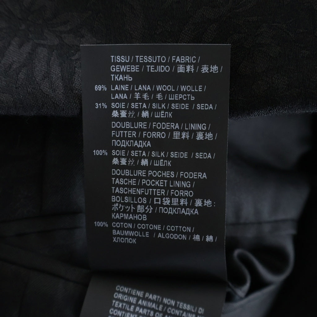 SAINT LAURENT PARIS(サンローランパリ) 20AW フラワージャガード 1Bシングルテーラードジャケット/スラックスロングパンツ ブラック 600331/596927