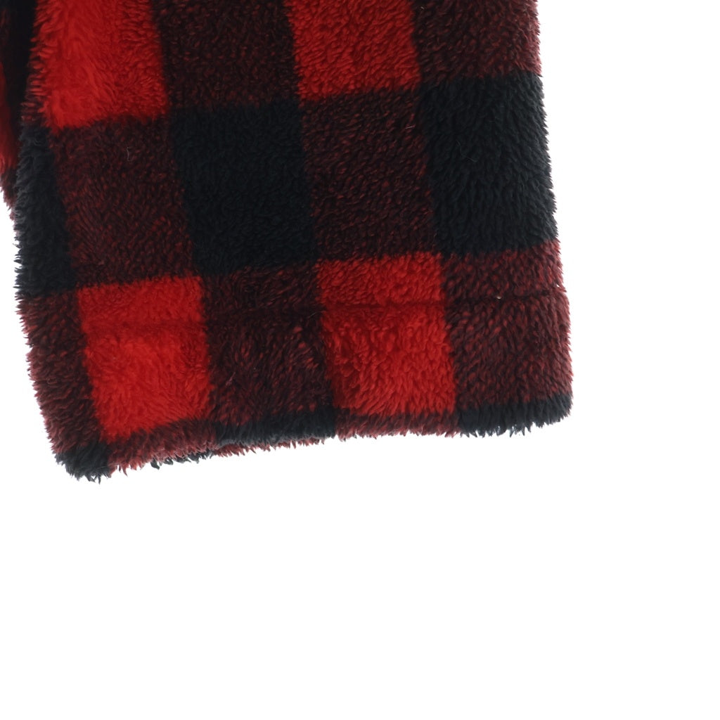 VETEMENTS(ヴェトモン) 17AW Bathrobe Fleece Coat チェック柄 フリース ガウンコート レッド/ブラック MH17JA13