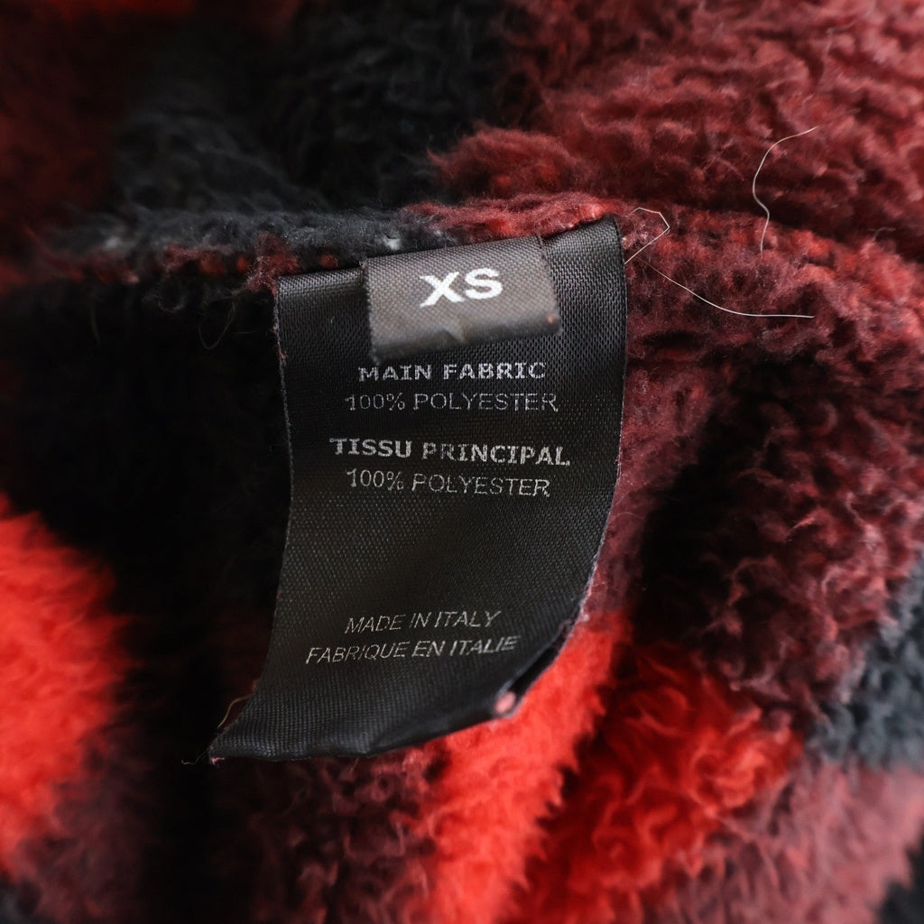 VETEMENTS(ヴェトモン) 17AW Bathrobe Fleece Coat チェック柄 フリース ガウンコート レッド/ブラック MH17JA13