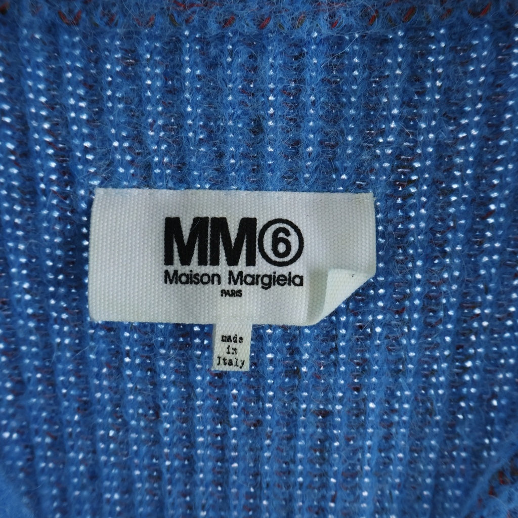 MM6 Maison Margiela(エムエムシックスメゾンマルジェラ) 22AW ZIP SWEATER ダブルジップ ハイネック ドライバーズニット セーター レディース ブルー S52GP0119