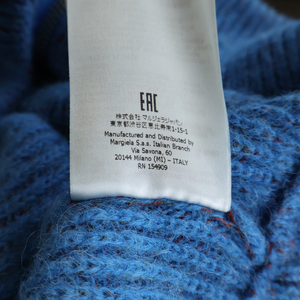 MM6 Maison Margiela(エムエムシックスメゾンマルジェラ) 22AW ZIP SWEATER ダブルジップ ハイネック ドライバーズニット セーター レディース ブルー S52GP0119
