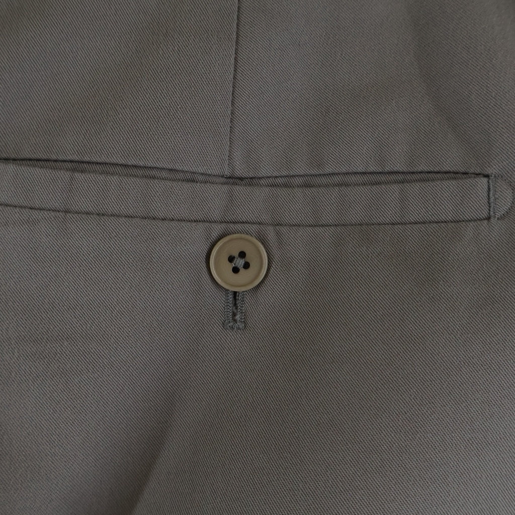 HERMES(エルメス) コットン センタープレス トラウザーパンツ スラックス グレー