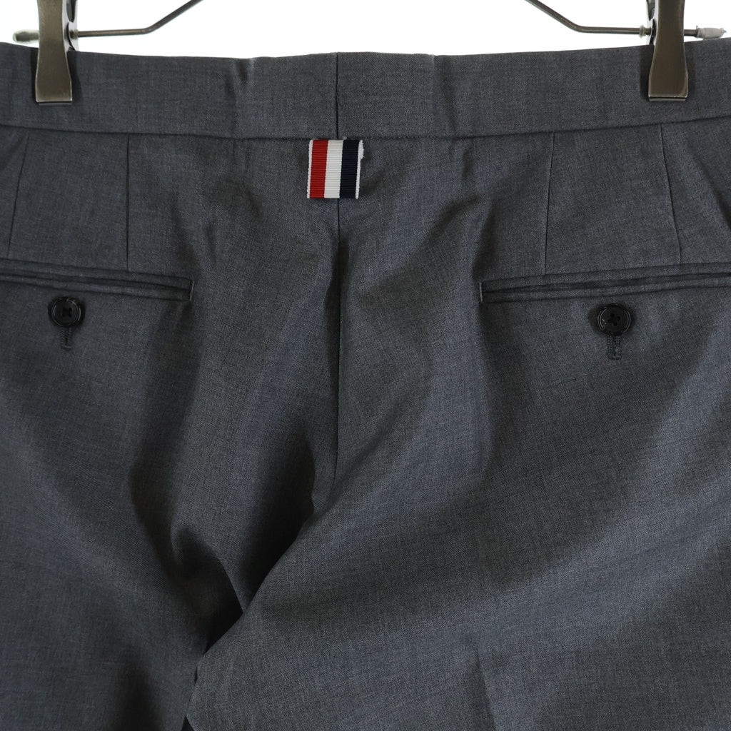 THOM BROWNE(トムブラウン) ウール ボタンフライ トラウザーパンツ スラックス グレー