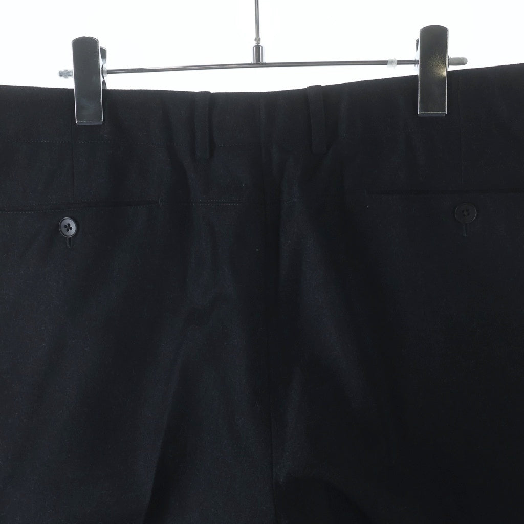 HERMES(エルメス) センタープレス カシミア混 ウール ドレススラックス パンツ ブラック