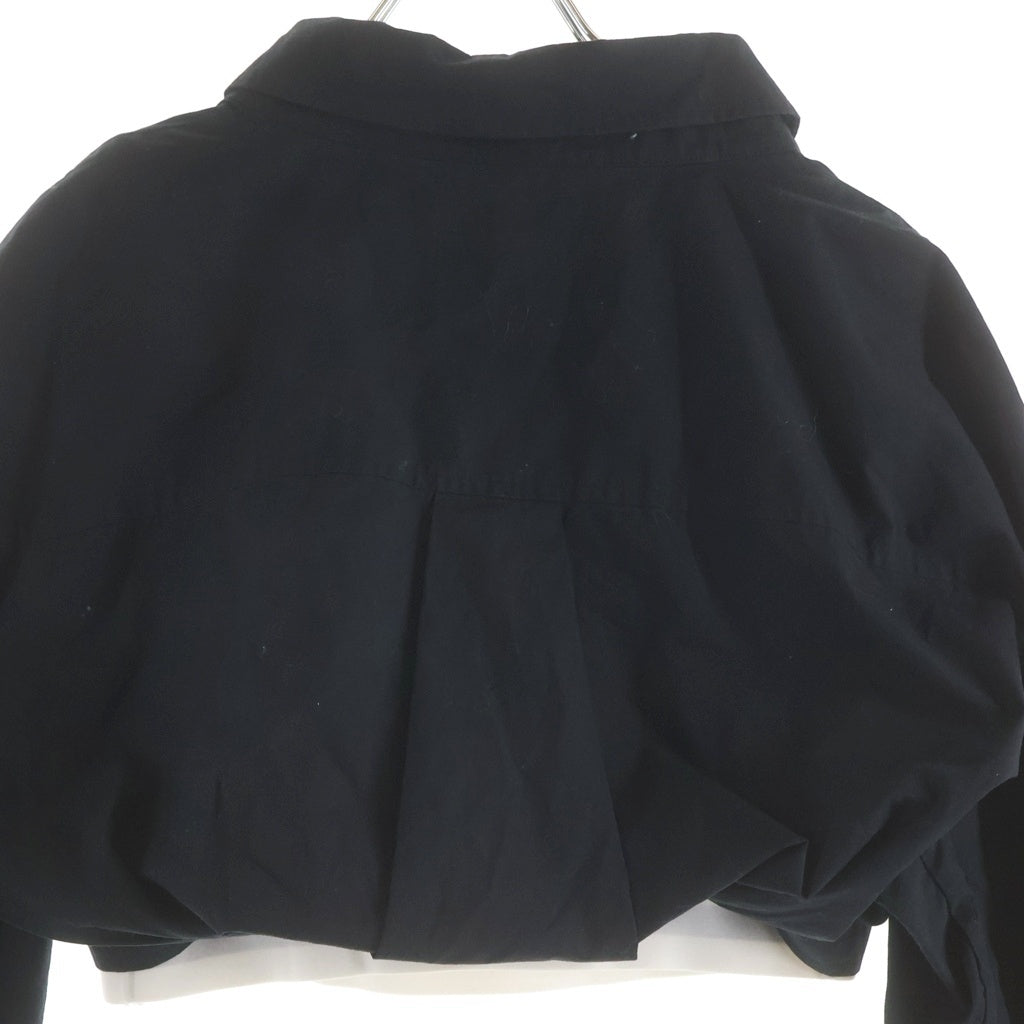 ALEXANDER WANG(アレキサンダーワン) レイヤード クロップド 長袖シャツ ブラック レディース 4WC4231417