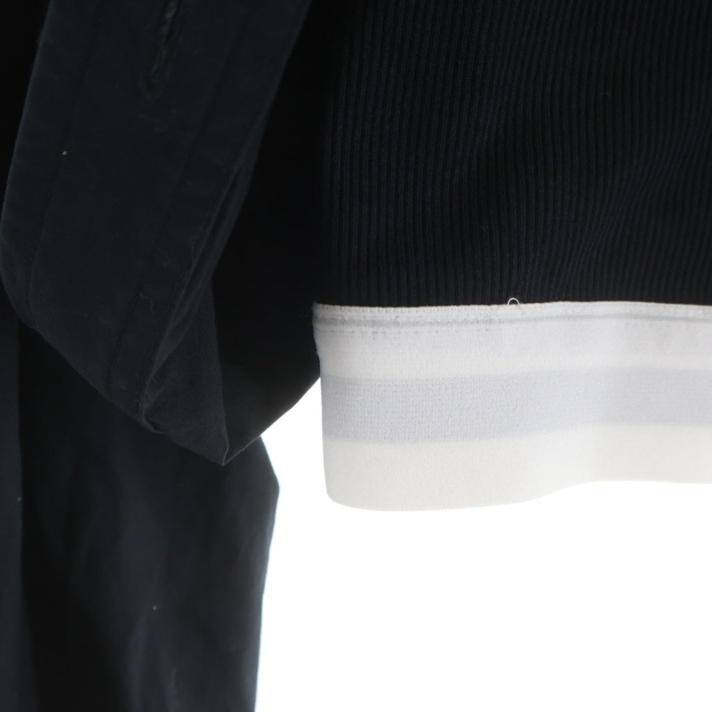 ALEXANDER WANG(アレキサンダーワン) レイヤード クロップド 長袖シャツ ブラック レディース 4WC4231417