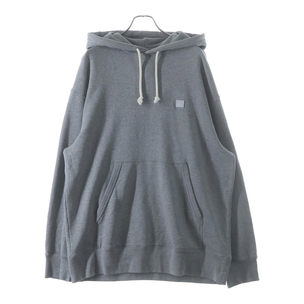 Acne Studios(アクネ ストゥディオズ) フェイス ロゴ パッチ プルオーバースウェットパーカー フーディー グレー FA-UX-SWEA000078