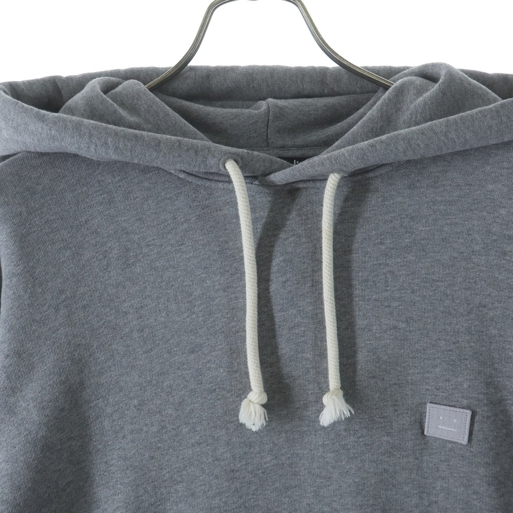 Acne Studios(アクネ ストゥディオズ) フェイス ロゴ パッチ プルオーバースウェットパーカー フーディー グレー FA-UX-SWEA000078
