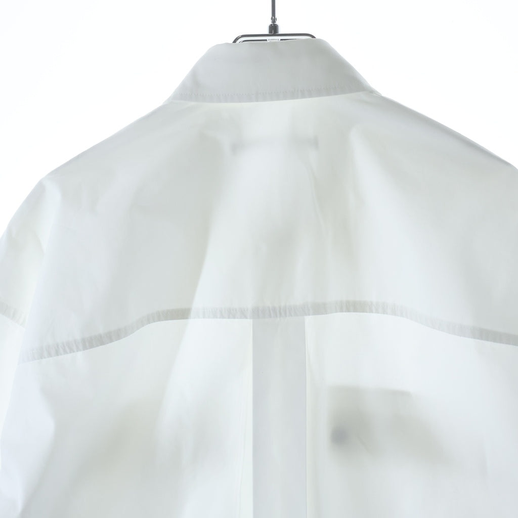 ALEXANDER WANG(アレキサンダーワン) BUTTON DOWN SHIRT WITH CHEST POCKETS レギュラーカラー ダブルポケット 半袖シャツ ホワイト 4WC2231391