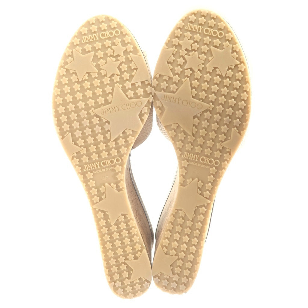 JIMMY CHOO(ジミーチュウ) DEEDEE OPPQ NUDE コルク ウェッジソール オープントゥ パンプス レディース ベージュ