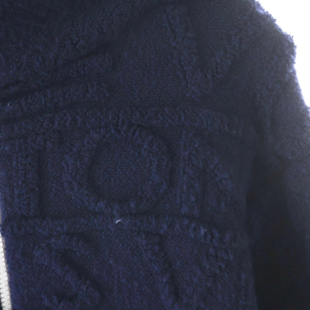 LOUIS VUITTON(ルイヴィトン) 20AW ジップアップ ウール ナイロン ジャガードロゴパーカー ネイビー RW202W XZX FJKC15 レディース