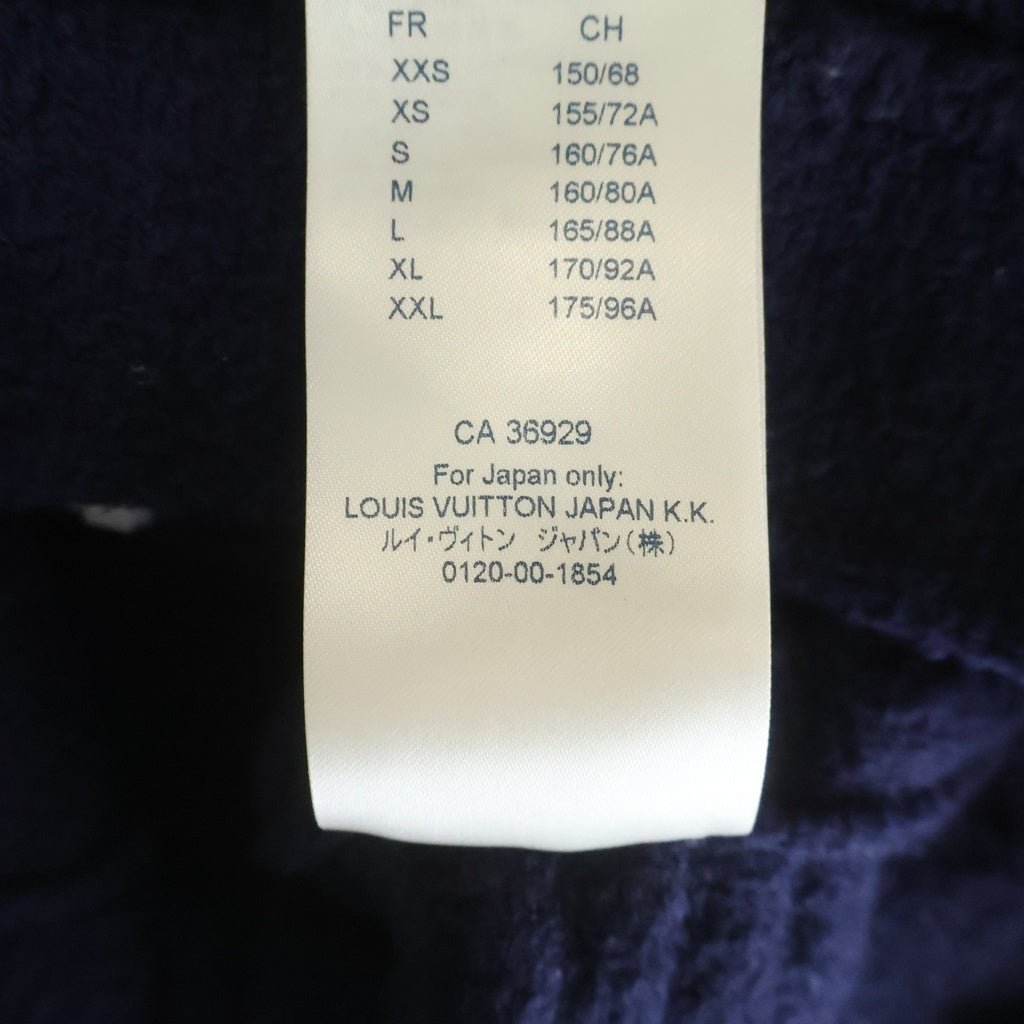 LOUIS VUITTON(ルイヴィトン) 20AW ジップアップ ウール ナイロン ジャガードロゴパーカー ネイビー RW202W XZX FJKC15 レディース